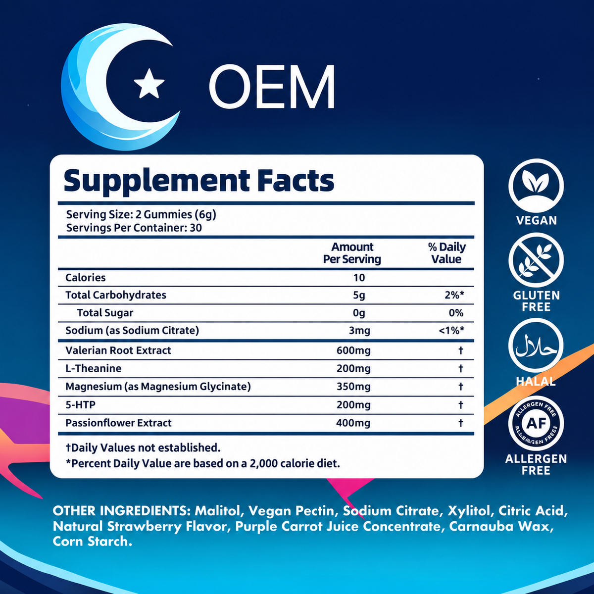 OEM Natural Sleep Gummies